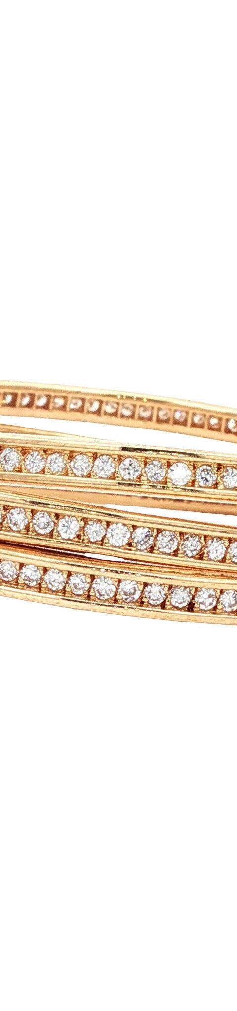 Vintage Cartier Trinity 18K Gold Bracelet with Diamond
